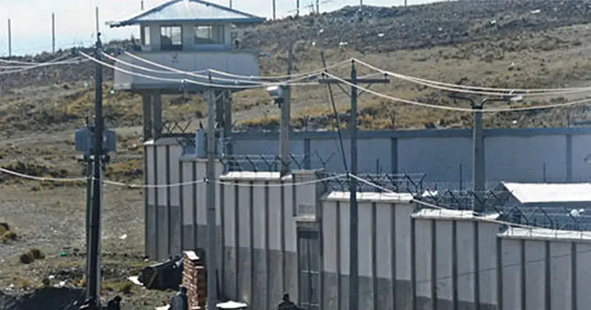 Vista aérea del penal de máxima seguridad de San Pedro de Chonchocoro.