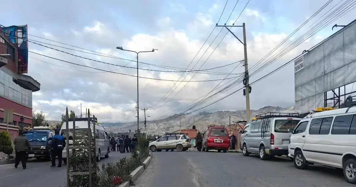 Uno de los puntos de bloqueo en la zona de Chaquipampa