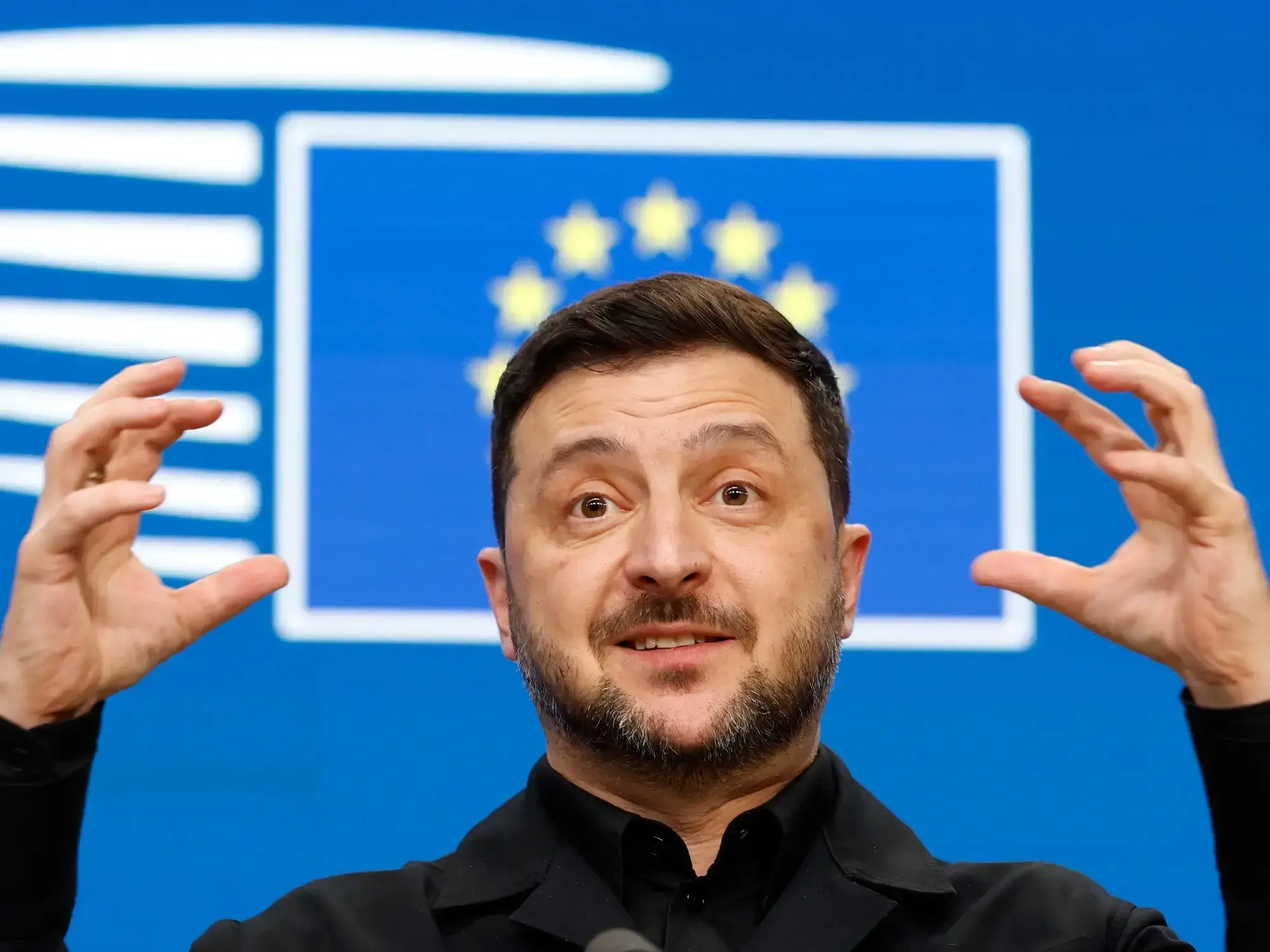 Volodimir Zelenski en Bruselas.