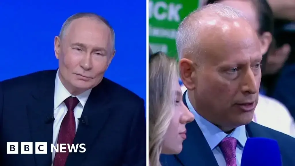 Vladimir Putin durante la entrevista con la BBC en Moscú.