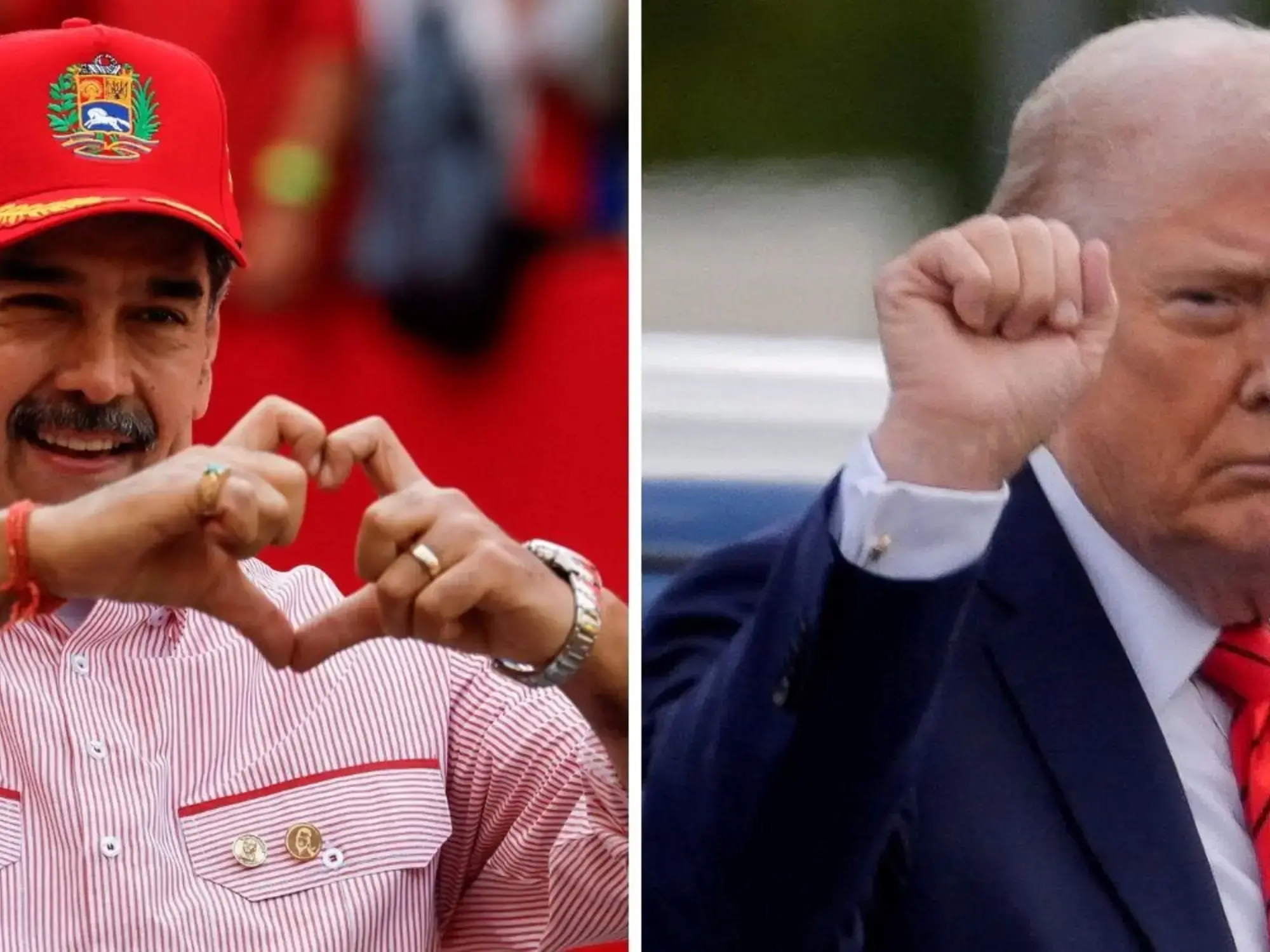 El presidente venezolano Nicolás Maduro y su colega estadounidense Donald Trump.