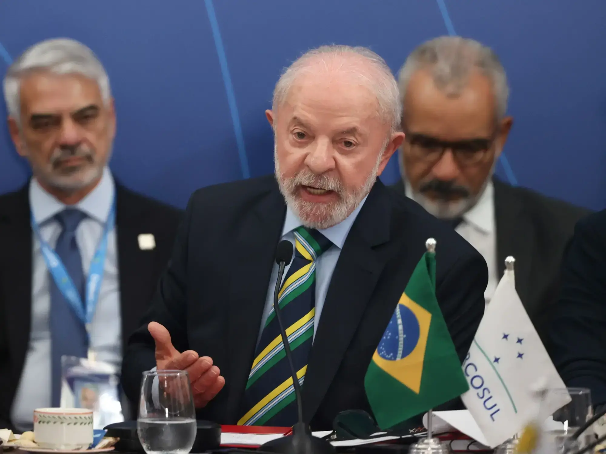 El presidente de Brasil, Luiz Inácio Lula da Silva, durante su discurso en la cumbre del Mercosur.