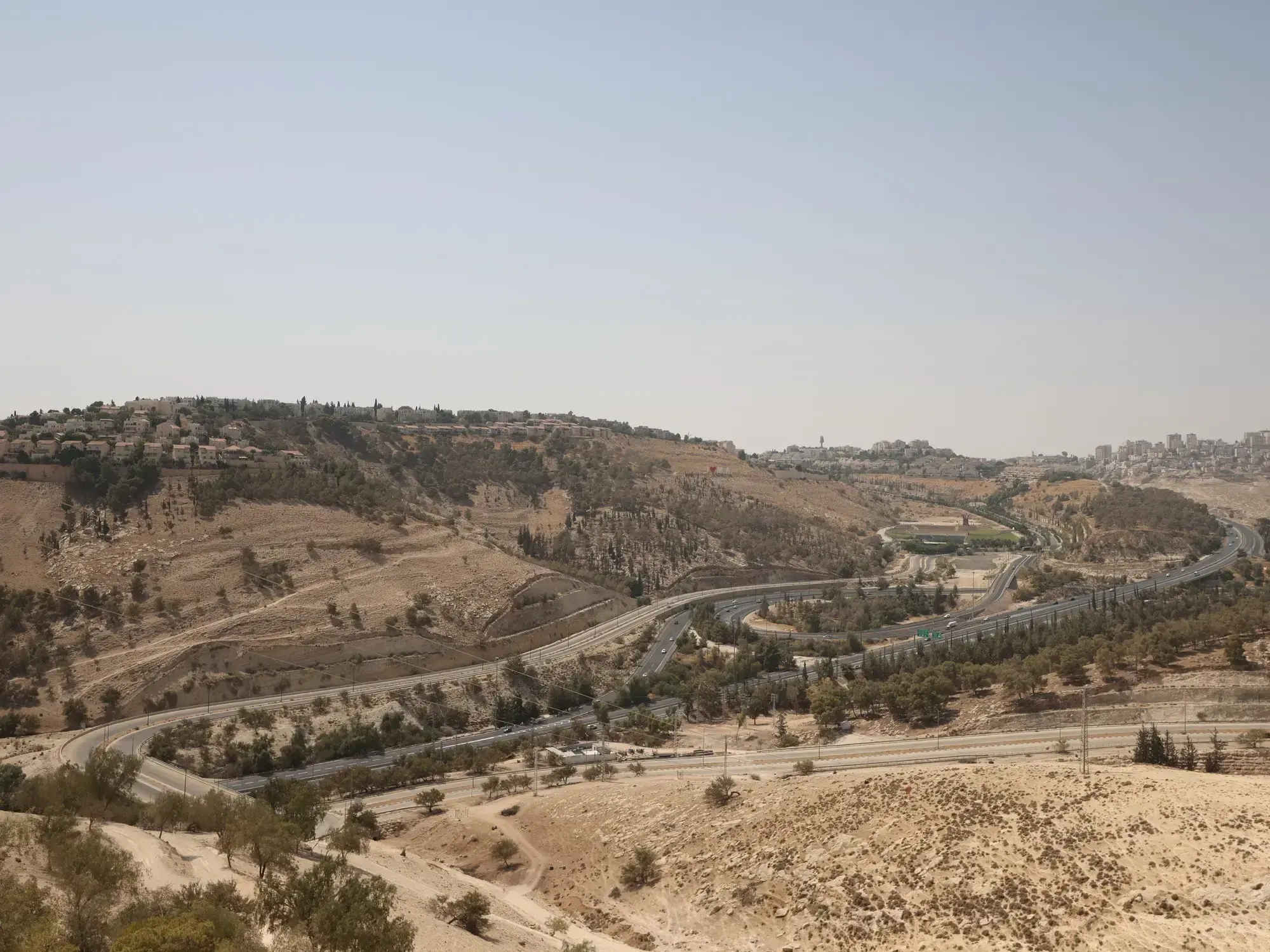 Una franja de tierra al este de Jerusalén entre la ciudad y el asentamiento de Ma'ale Adumim, en Cisjordania.