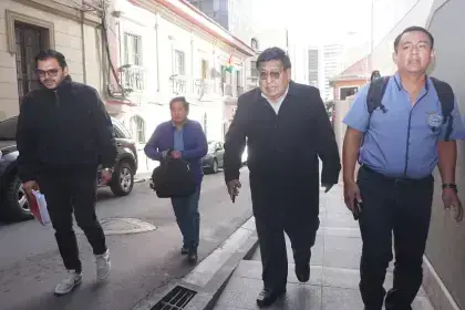 El dirigente de la Confederación de Choferes de Bolivia, Lucio Gómez.