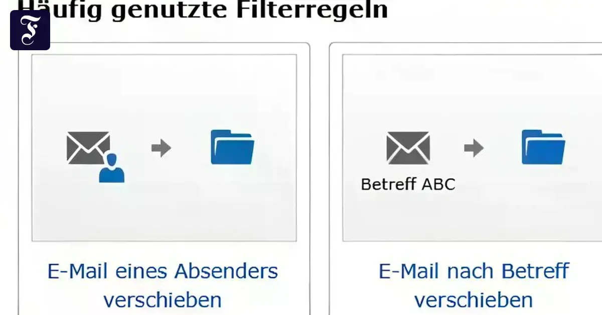 Un usuario revisa las reglas de filtro de su cliente de correo electrónico.