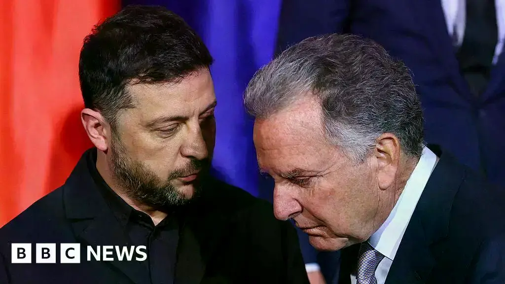 Steve Witkoff con el presidente ucraniano Volodymyr Zelensky en una reunión anterior.