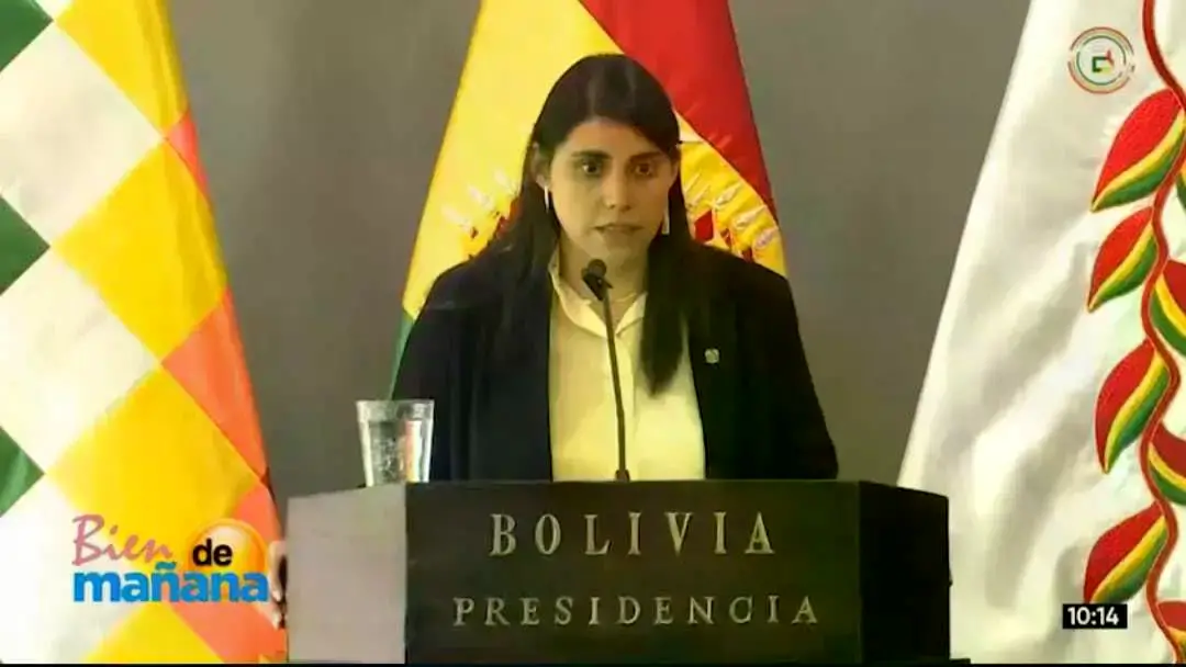La viceministra de Autonomías, Andrea Barrientos.