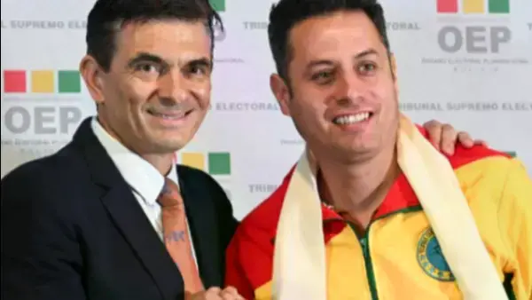 Rodrigo Paz y Edman Lara.