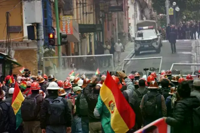 La COB se movilizó este martes en La Paz.