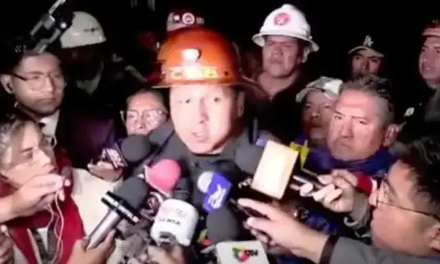 El secretario ejecutivo de la COB, Mario Argollo, en declaraciones a la prensa.
