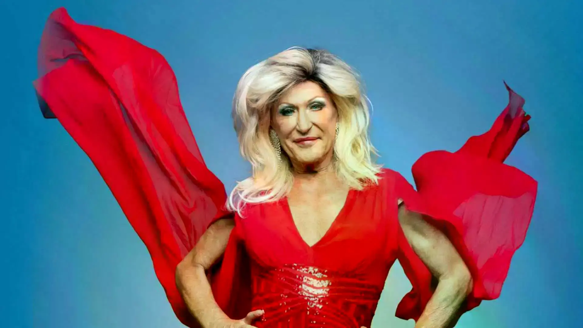 Retrato del artista drag Dave Lynn.