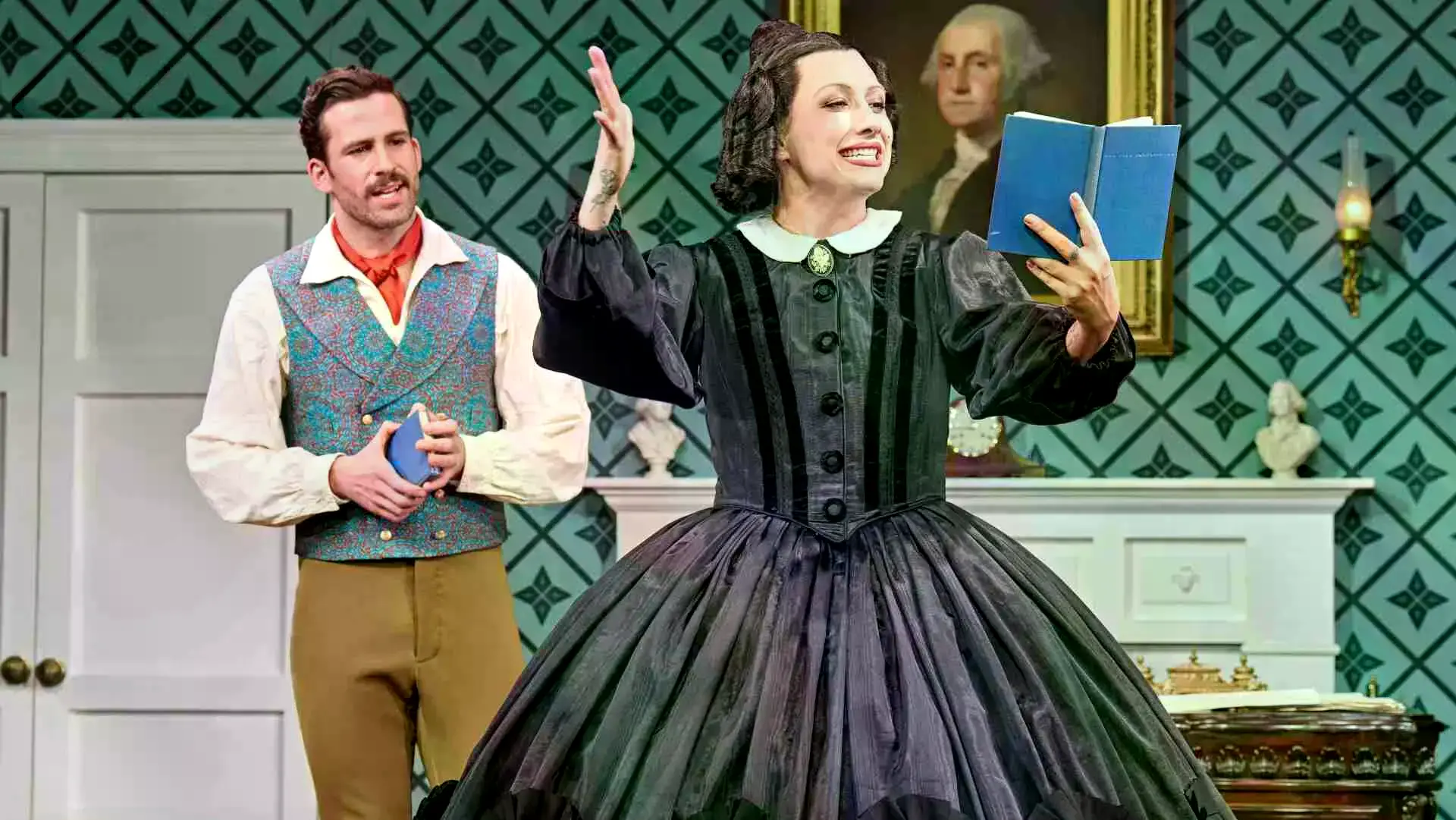 Mason Alexander Park como Mary Todd Lincoln en la obra 'Oh, Mary!'