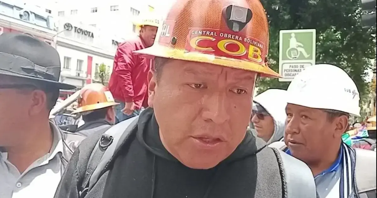 Mario Argollo, secretario ejecutivo de la COB, confirma la continuidad de las protestas.