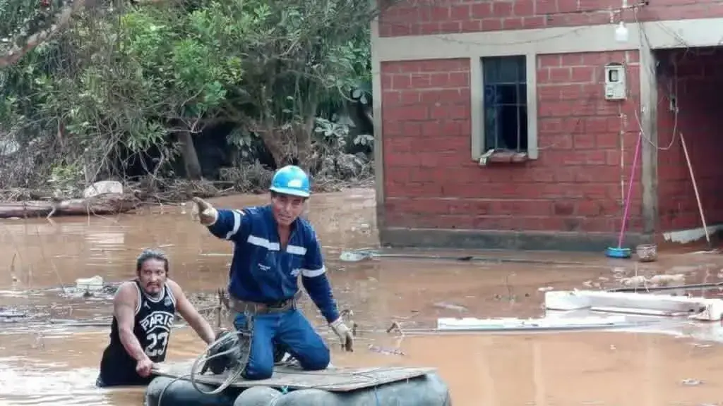 Tiupuani afectado por las inundaciones.