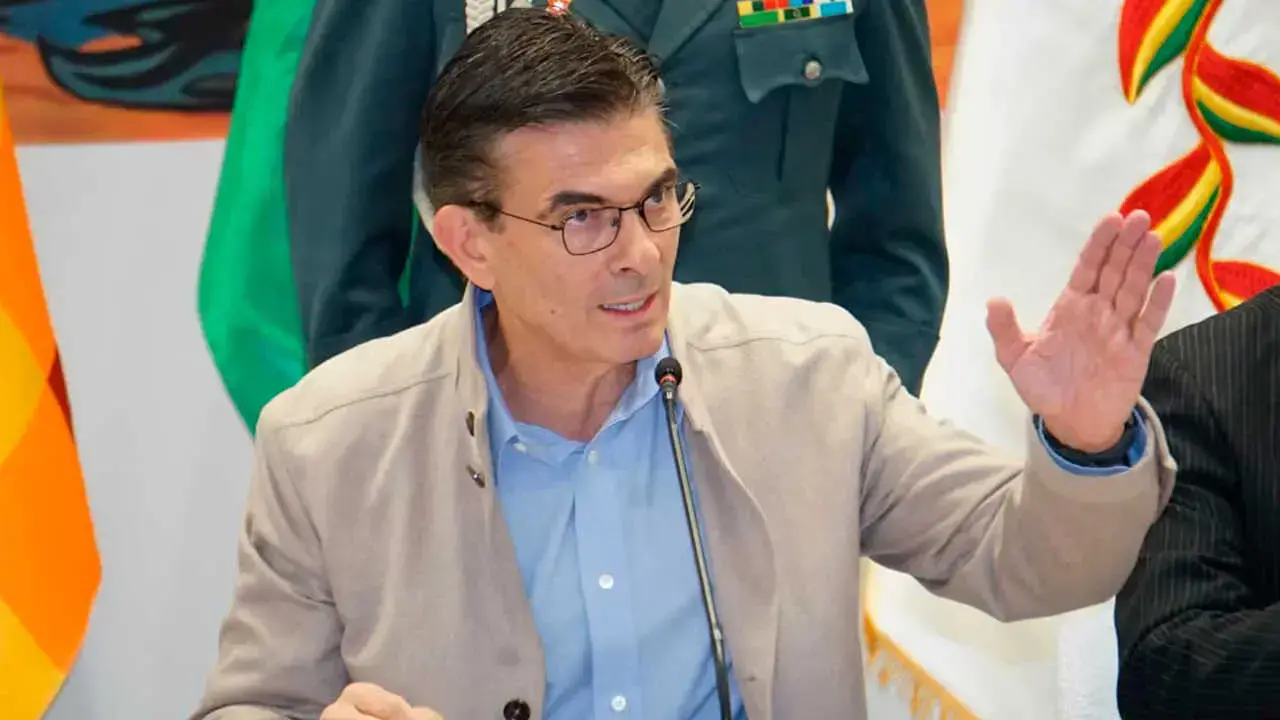 El presidente Rodrigo Paz, en conferencia de prensa.