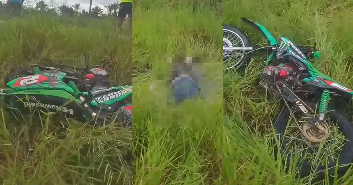 La víctima se encontraba cerca de su motocicleta a un lado de la carretera.
