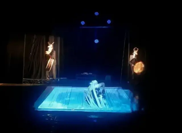 Pallay, en escena, la noche del domingo.