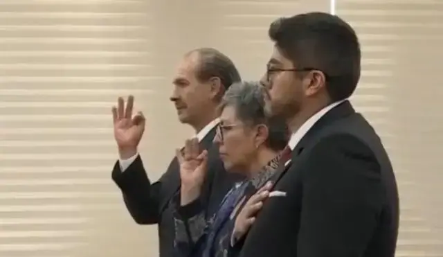 Los viceministros Dario Zaratti, Sumaya Prado y Andrés Aramayo.