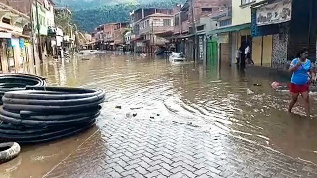 Calles inundadas en dicho municipio.