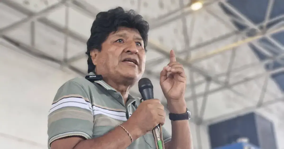 Evo Morales durante un encuentro con sus afines