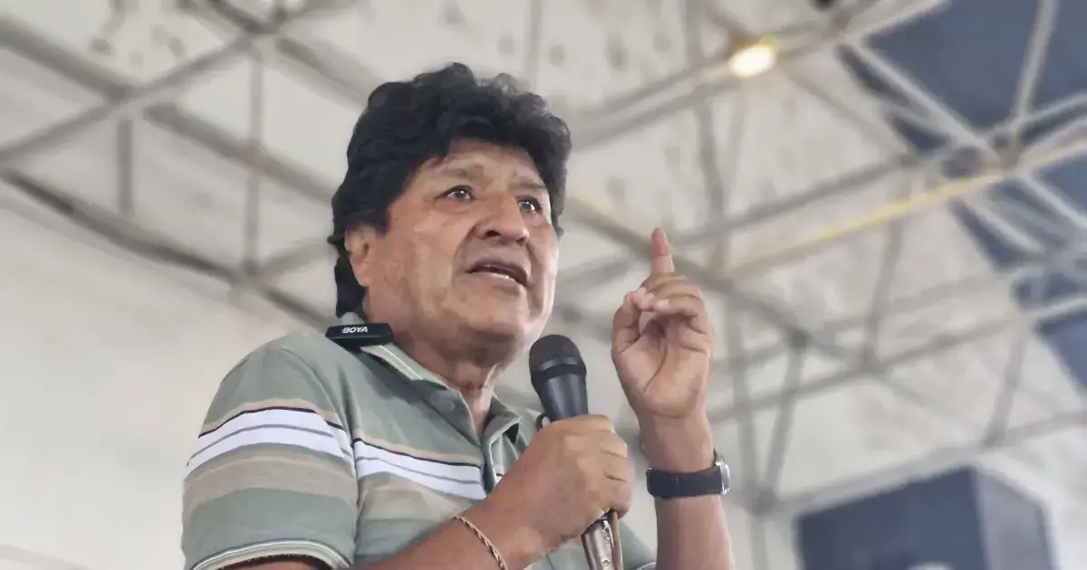 Evo Morales durante un encuentro con sus afines.