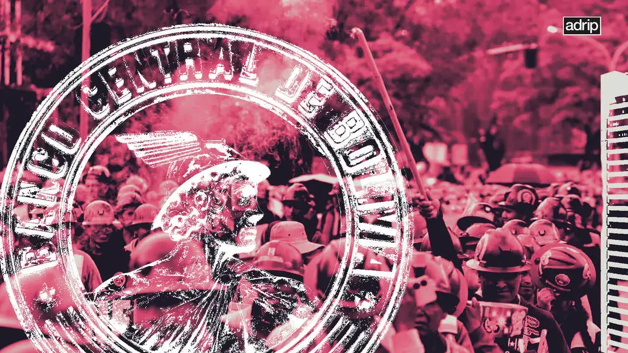 Foto referencial sobre el cuestionado decreto 5503 y las protestas de la COB.