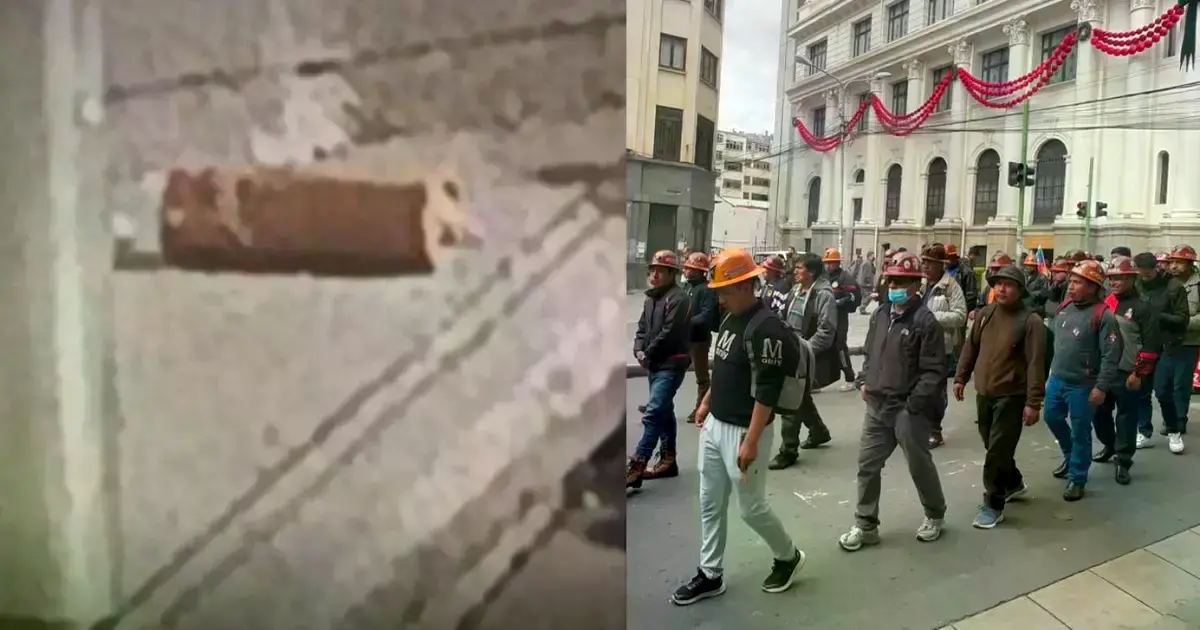 La marcha de la COB pasó cerca de la nueva ALP, en La Paz.
