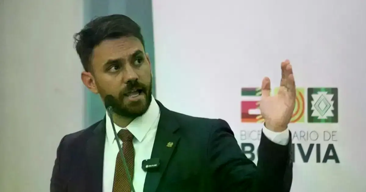 Eduardo del Castillo, cuando era ministro de Gobierno en la gestión del expresidente Luis Arce