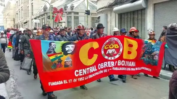 Marcha de la Central Obrera Boliviana.