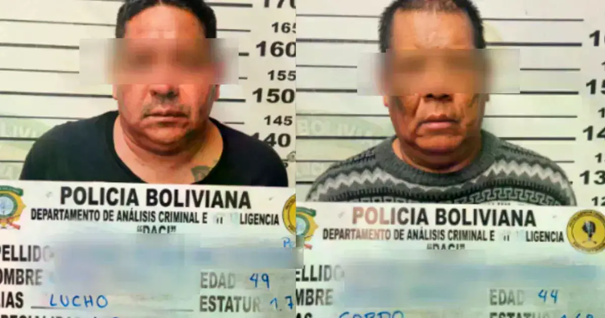 Los dos presuntos atracadores fueron aprehendidos por la Policía.