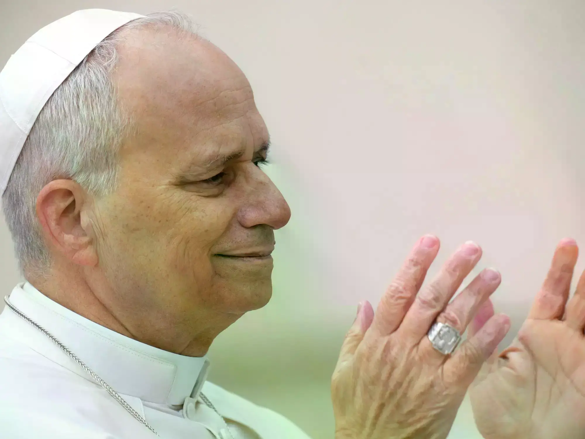 El papa León XIV en la última audiencia general del año.