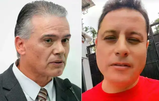 El viceministro Ernesto Justiniano y el vicepresidente Edmand Lara.