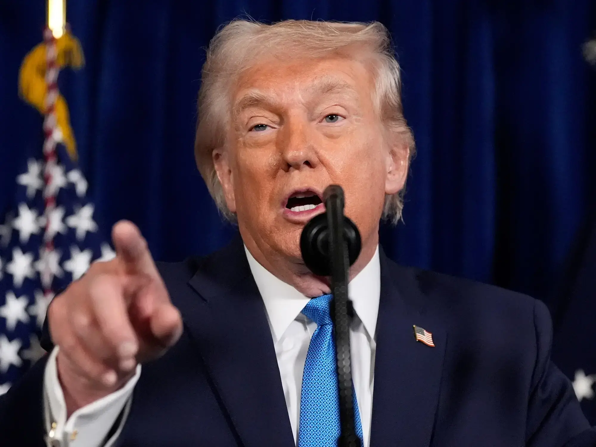 Donald Trump brindó una conferencia de prensa desde Mar-a-Lago, Florida.