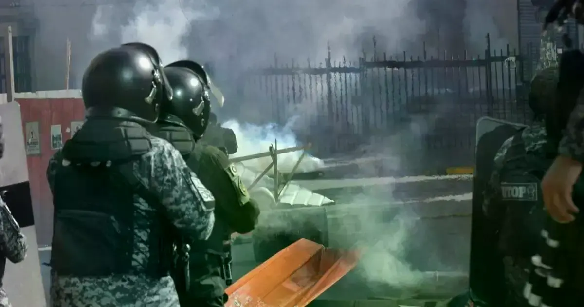 Enfrentamientos en La Paz durante la protesta de la COB