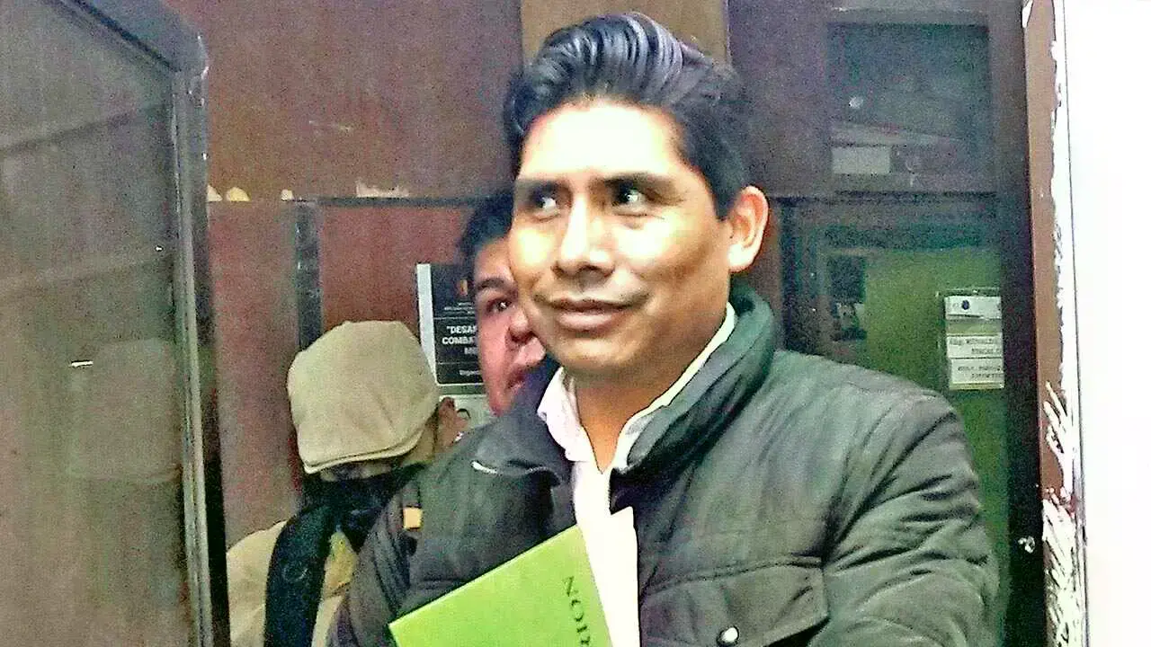 El exgerente de Emapa Franklin Flores tras ser aprehendido por la Policía.