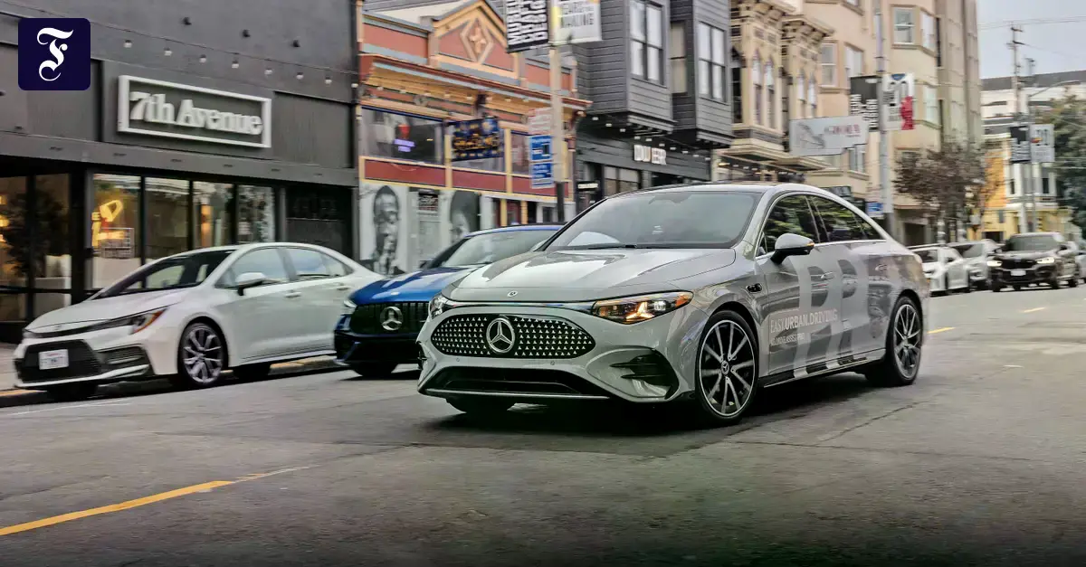 El CLA de Mercedes-Benz en una prueba de conducción autónoma en San Francisco.
