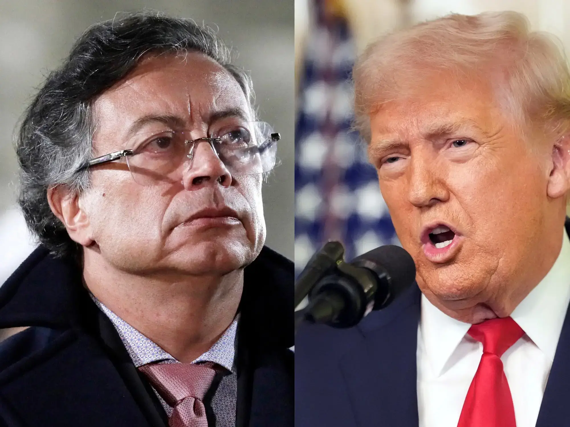 El presidente de Colombia, Gustavo Petro, pronunció un discurso en la Plaza de Bolívar en Bogotá.