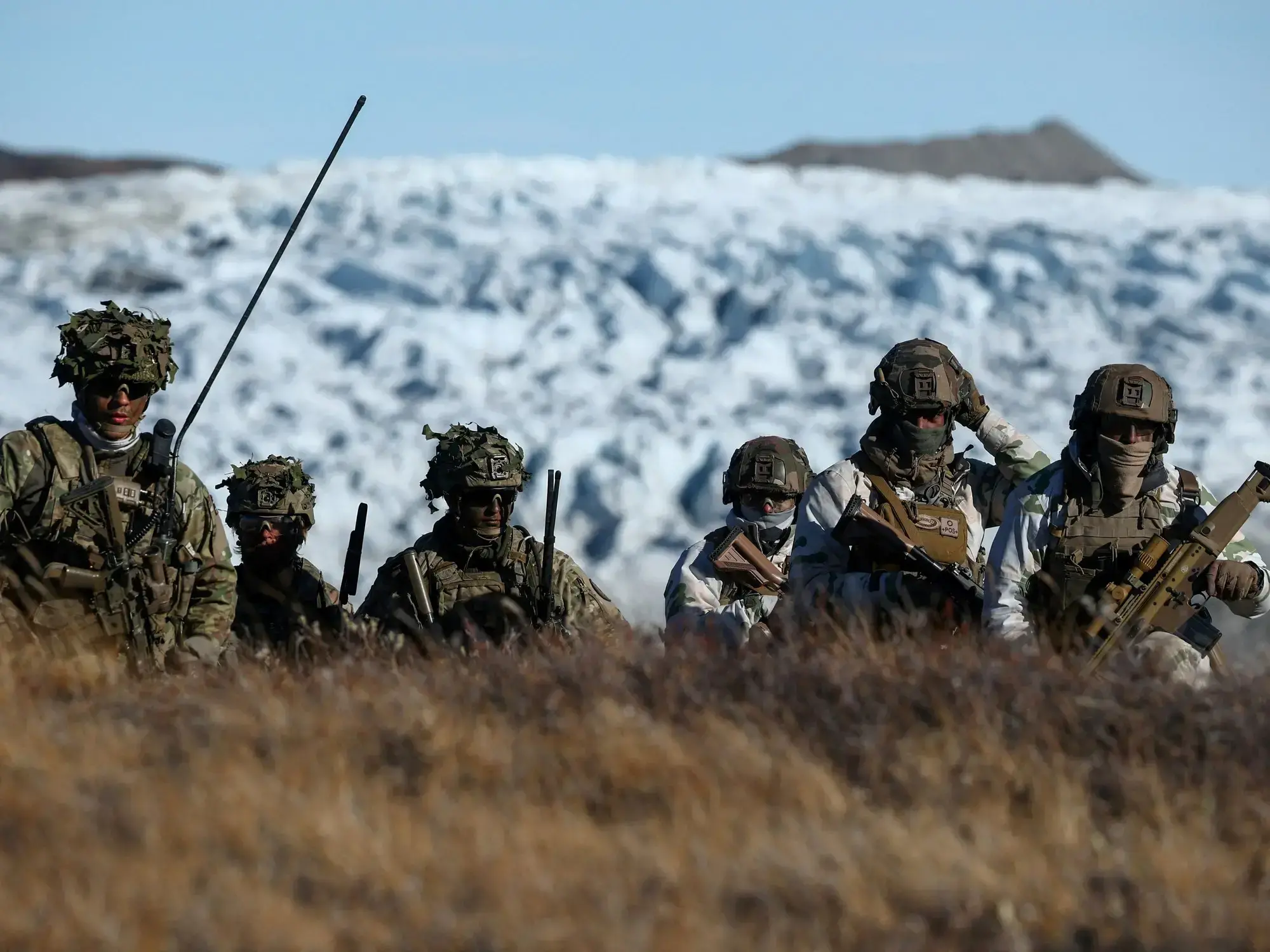 Militares daneses realizan ejercicios en Kangerlussuaq, Groenlandia, en septiembre pasado.