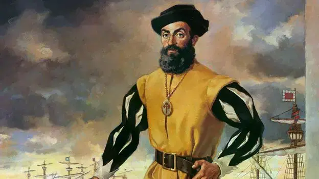 Representación del siglo XIX de la muerte de Magallanes en la Batalla de Mactán.
