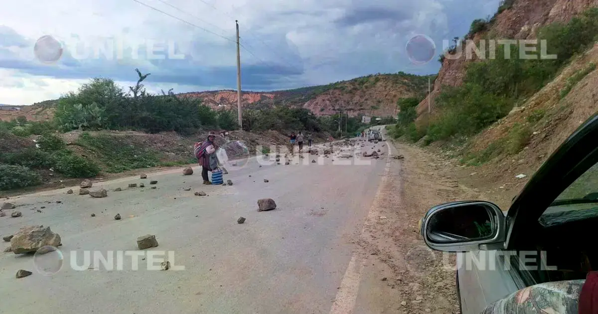 El bloqueo en la zona de Parotani.