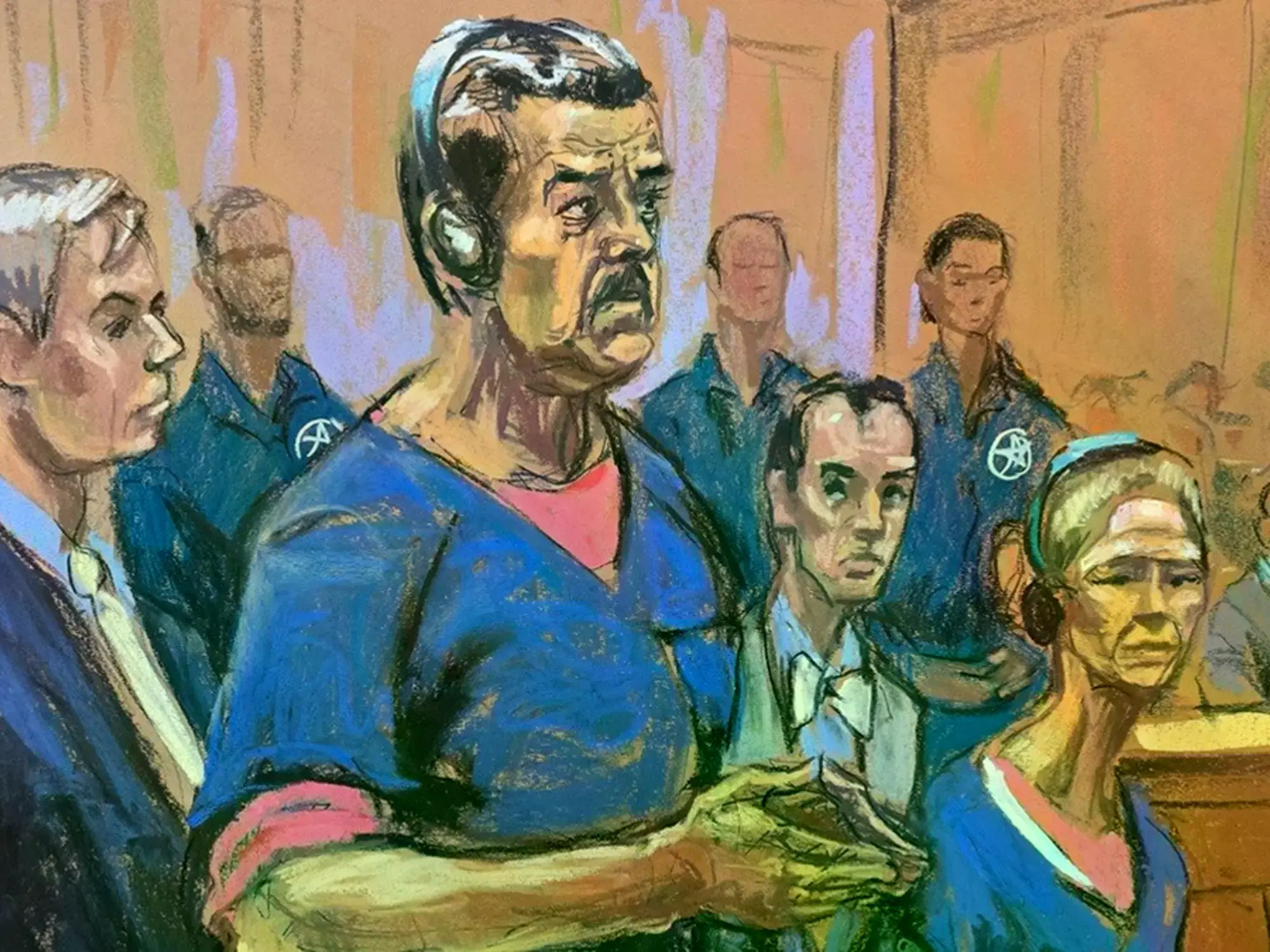 Nicolás Maduro y Cilia Flores comparecen con sus abogados en un tribunal federal de Nueva York.