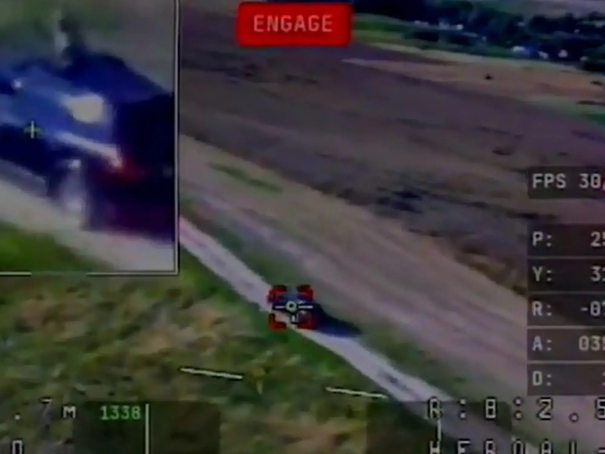 Drones de ataque Bumblebee en un campo de pruebas de combate en las afueras de Járkov, Ucrania.