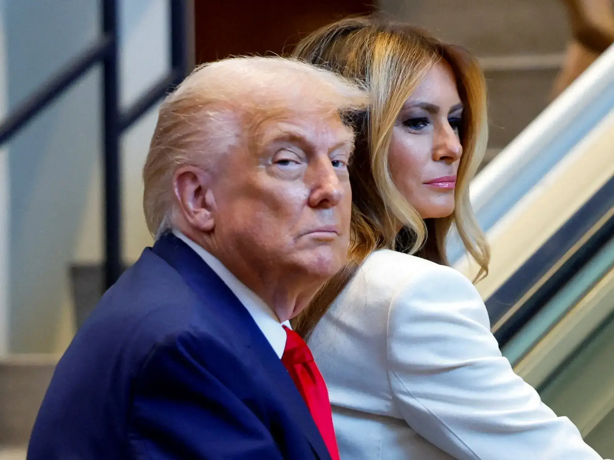 Donald Trump con su esposa Melania, en Nueva York.