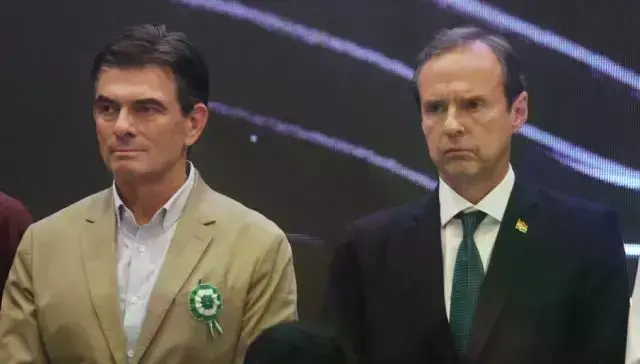 Rodrigo Paz y Jorge Tuto Quiroga en una aparición anterior.