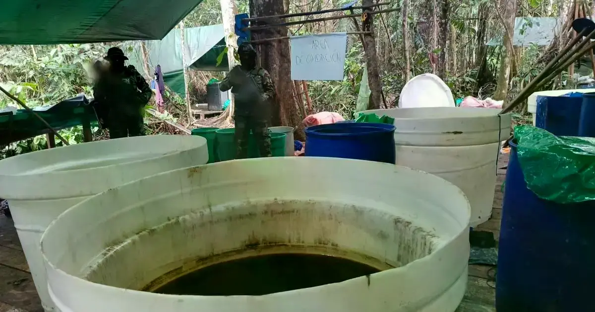 Droga secuestrada en laboratorio