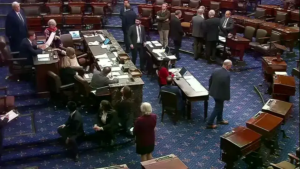 El Senado de los Estados Unidos durante una sesión.
