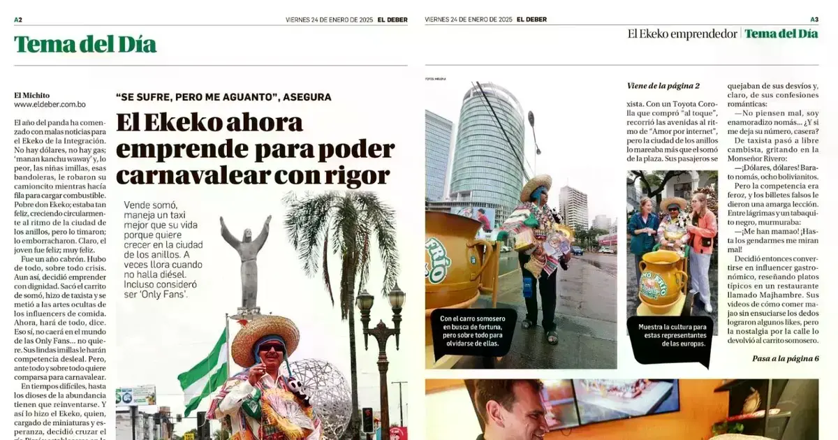 El Ekeko anuncia su candidatura a la Alcaldía de Santa Cruz en la Alasita 2026