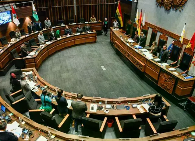 El pleno de la Cámara de Senadores.