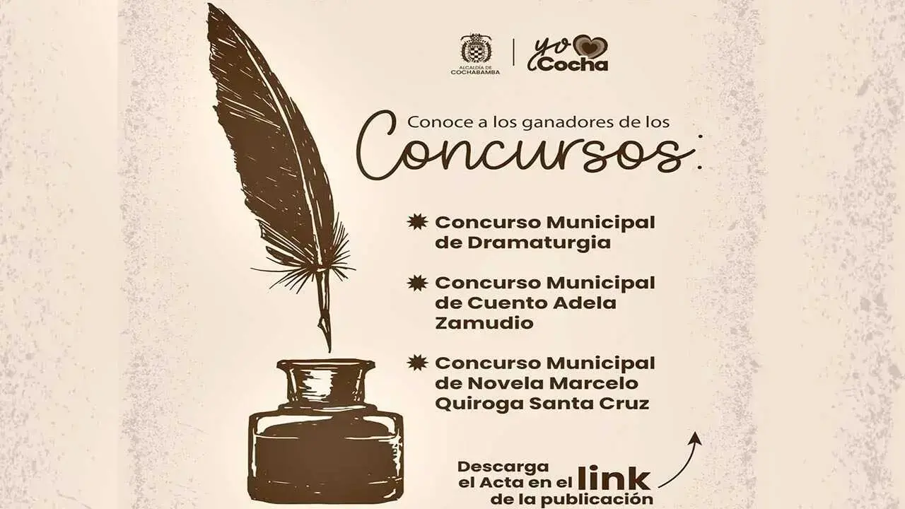 Cochabamba anuncia a los ganadores de sus concursos municipales de literatura 2025