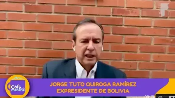 Jorge Quiroga durante una entrevista.